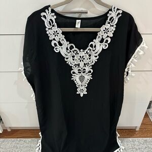 Women’s Black Beach Cover up Size L